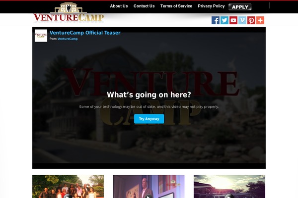 venturecamp.com site used Avada
