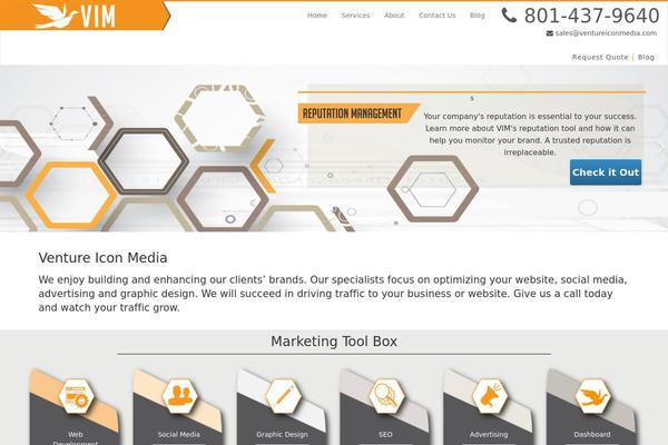 Venture theme site design template sample
