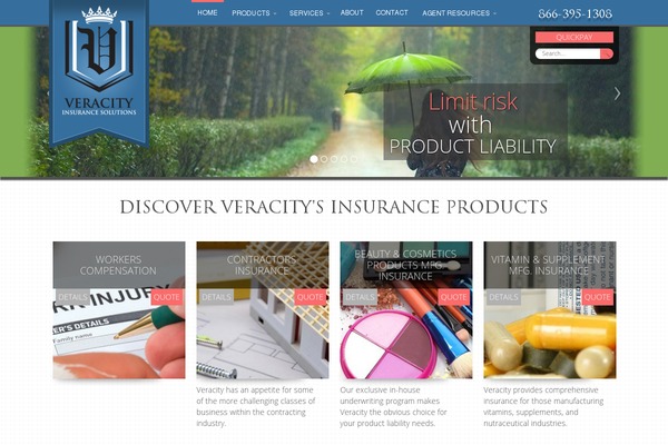 Veracity theme websites examples