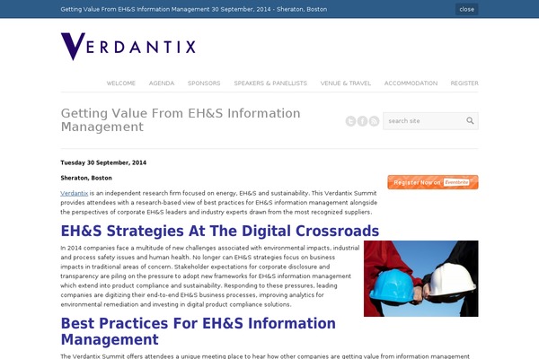 verdantixsummit-ehs.com site used Upeo