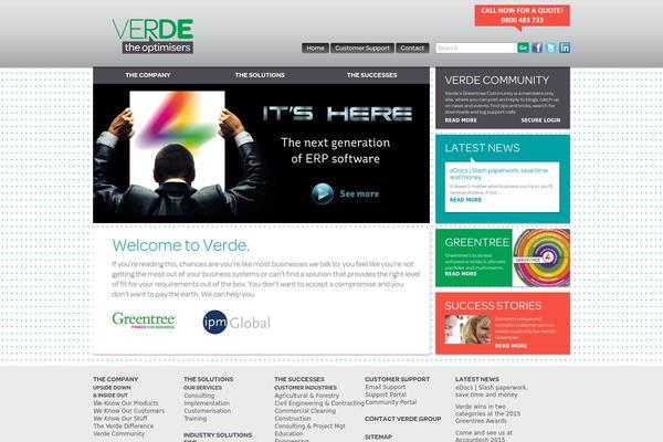 Verde theme site design template sample