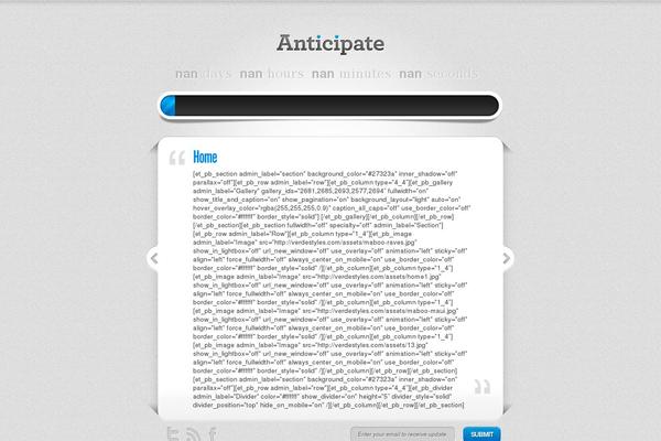 Site using Anticipate plugin