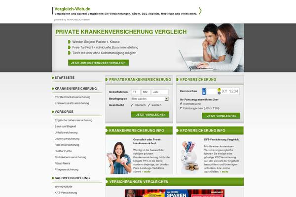 vergleich-web.de site used Versicherung