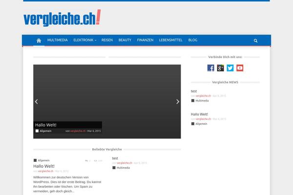 Magazin theme site design template sample