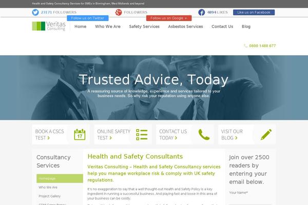 Veritas theme site design template sample