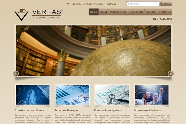 Veritas theme site design template sample