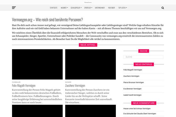 Zox-news-child theme site design template sample