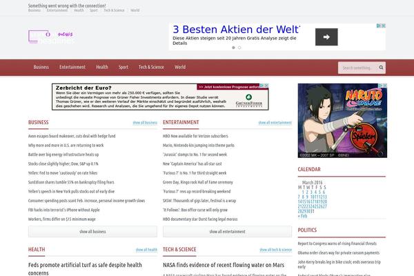 Gadgetine theme site design template sample