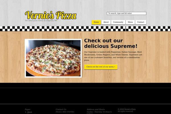 verniespizza.com site used Auberge