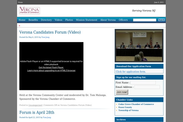 veronachamber.org site used utility