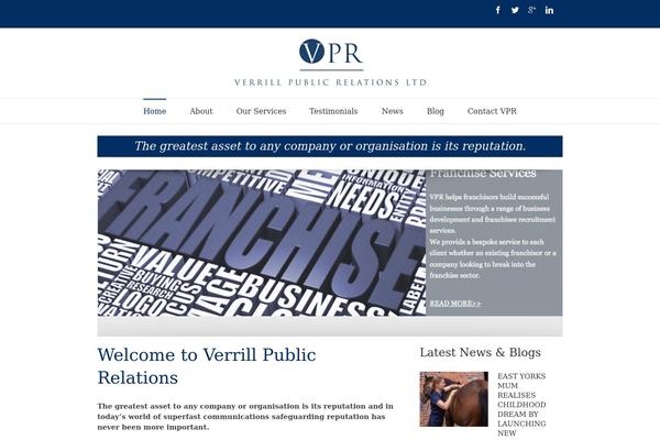 verrillpr.co.uk site used Vpr