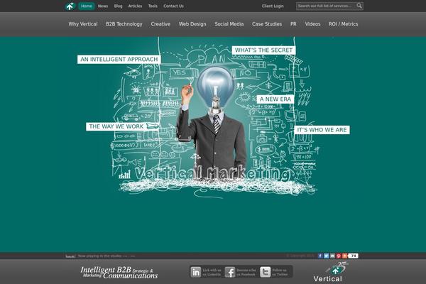 Vertical theme site design template sample
