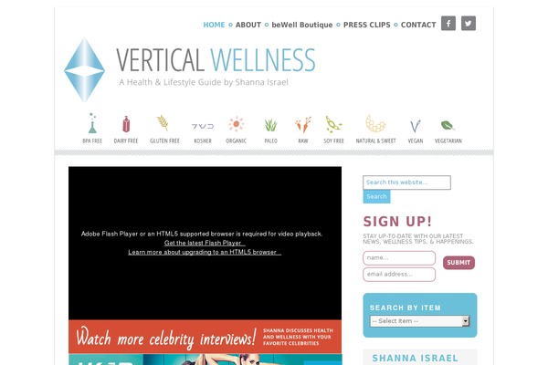 Lifestyle theme site design template sample