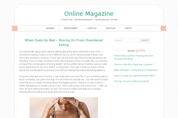 Sugar and Spice theme site design template sample