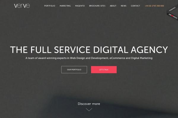 Verve theme site design template sample
