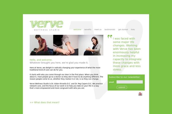 vervewellnessstudio.com site used Helvetica