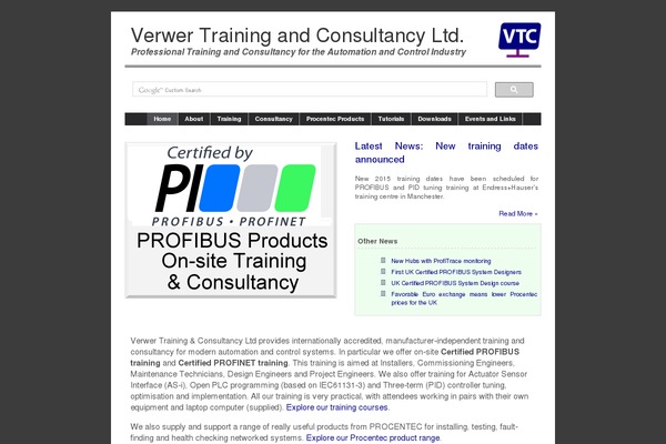 verwertraining.com site used Corporate Theme v2