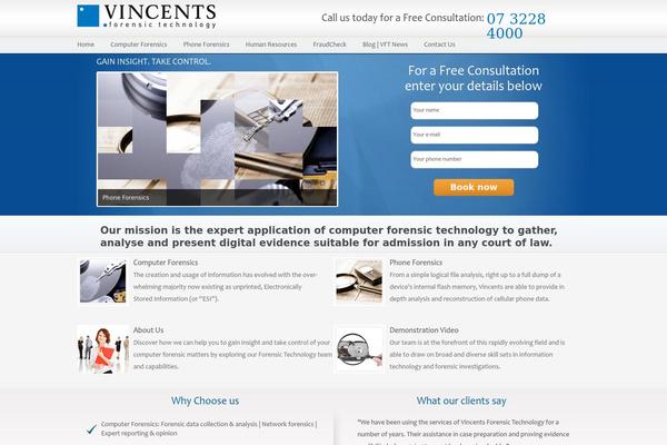 Vincent theme site design template sample