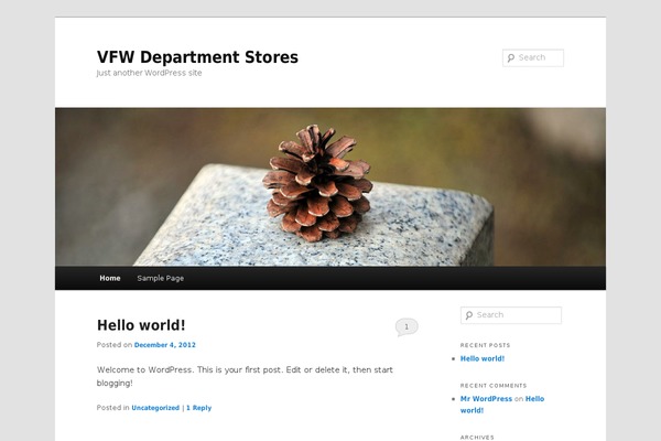 Twenty Eleven theme site design template sample