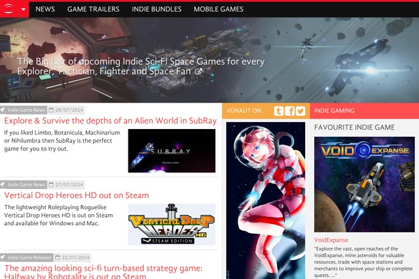 VG theme site design template sample