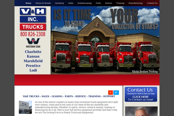 vhtrucks.com site used Customtheme5