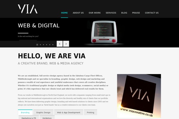 Via theme site design template sample
