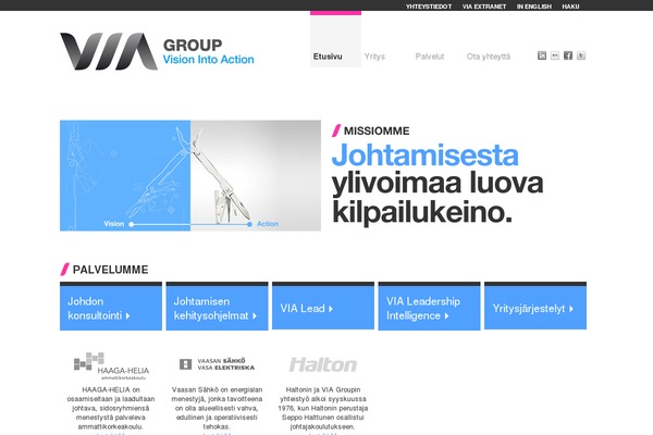 Via theme site design template sample