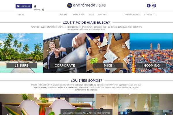 Andromeda theme site design template sample