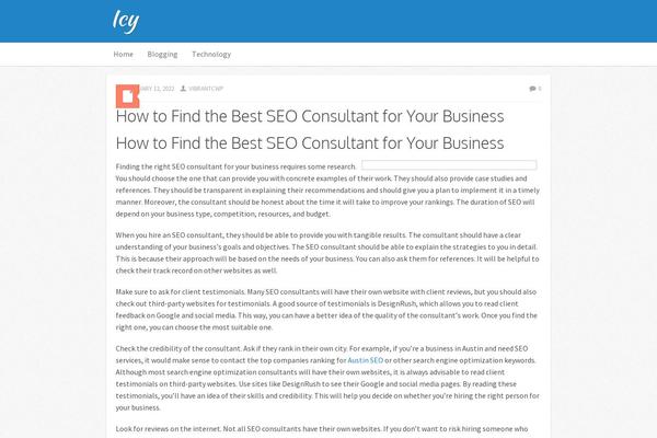Icy theme site design template sample