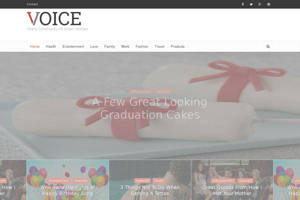 Voice theme site design template sample