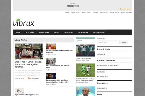 Reganto theme site design template sample