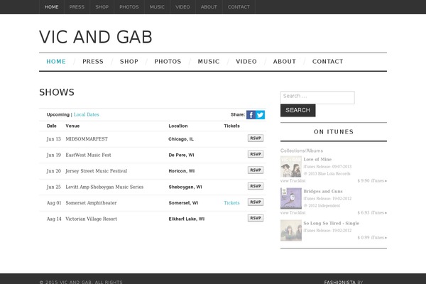 Site using iTunes Lookup Widget plugin