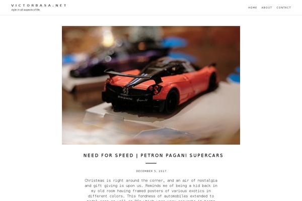 The Minimal theme site design template sample