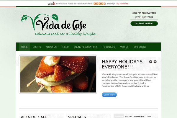 Diner theme site design template sample
