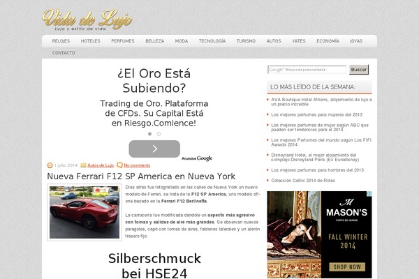 vidadelujo.net site used Capia