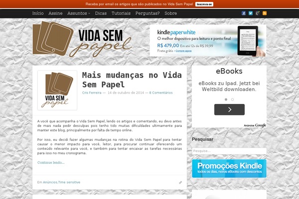 vidasempapel.com.br site used Extra