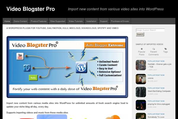 Hueman theme site design template sample