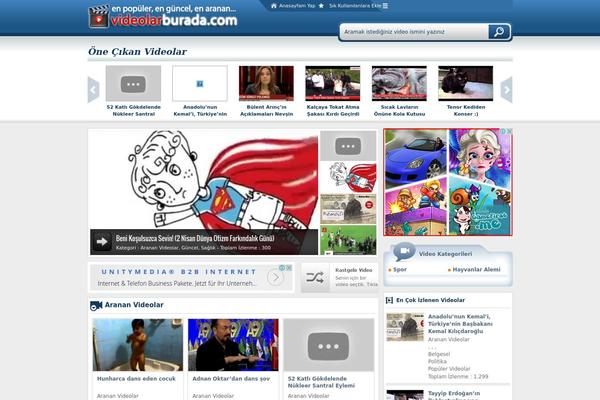 Video theme site design template sample