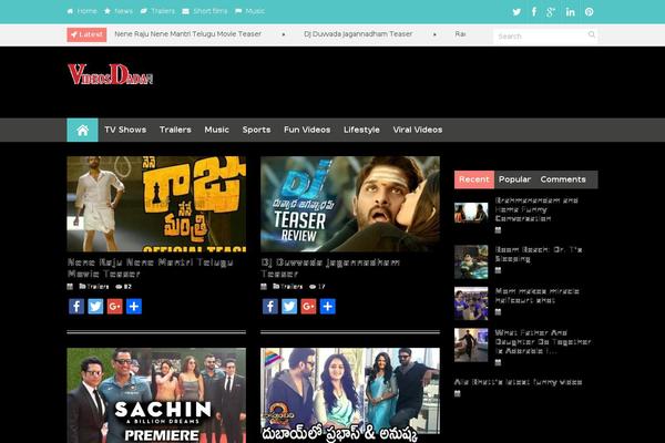 Discover theme site design template sample