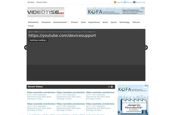 Videozoom theme site design template sample