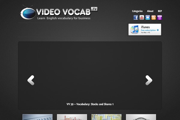 videovocab.tv site used Tv-elements