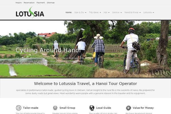 vietnamcycling.com site used Zerif-child