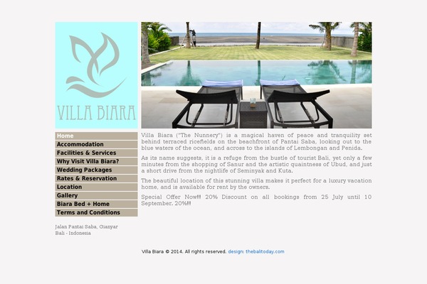 villabiara.com site used Villa2