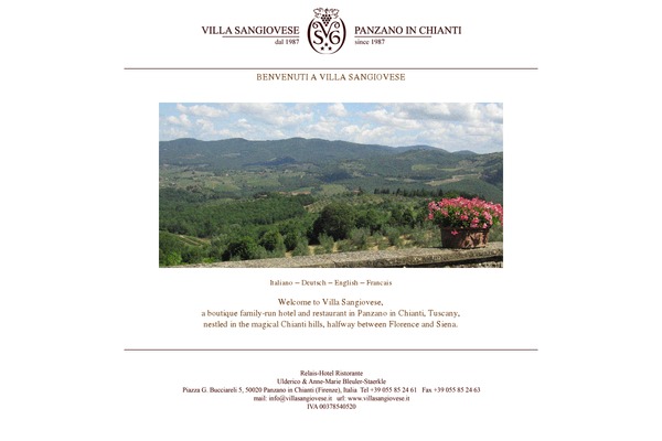 Villa theme site design template sample
