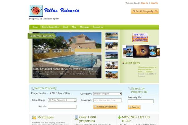 RealEstate theme site design template sample