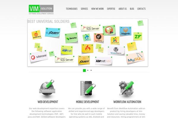 Site using NIVO slider light plugin
