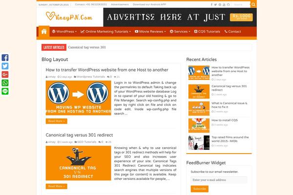 VinayPN theme websites examples