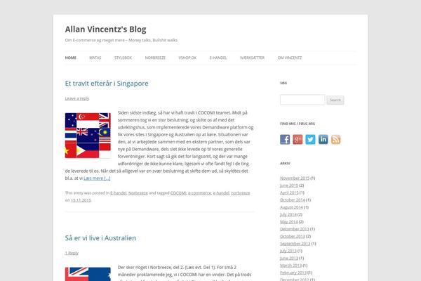 Twenty Twelve theme site design template sample