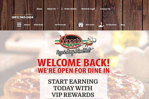 vincespasta.com site used Pizzaro
