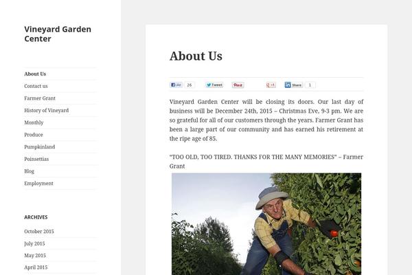 Site using Floating Social Bar plugin